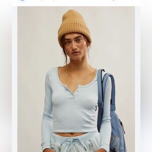 FP Movement by Free People Light Blue Long Sleeve Top